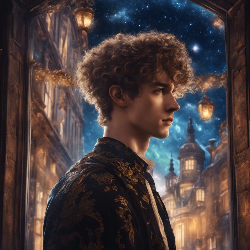 Fantasy Street Portrait with Milky Way View