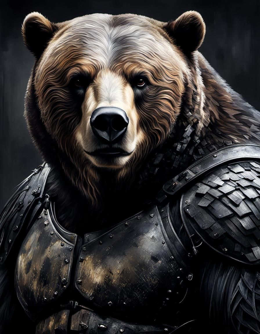 Demonic Cyborg Bear in Volcanic Hyperspace