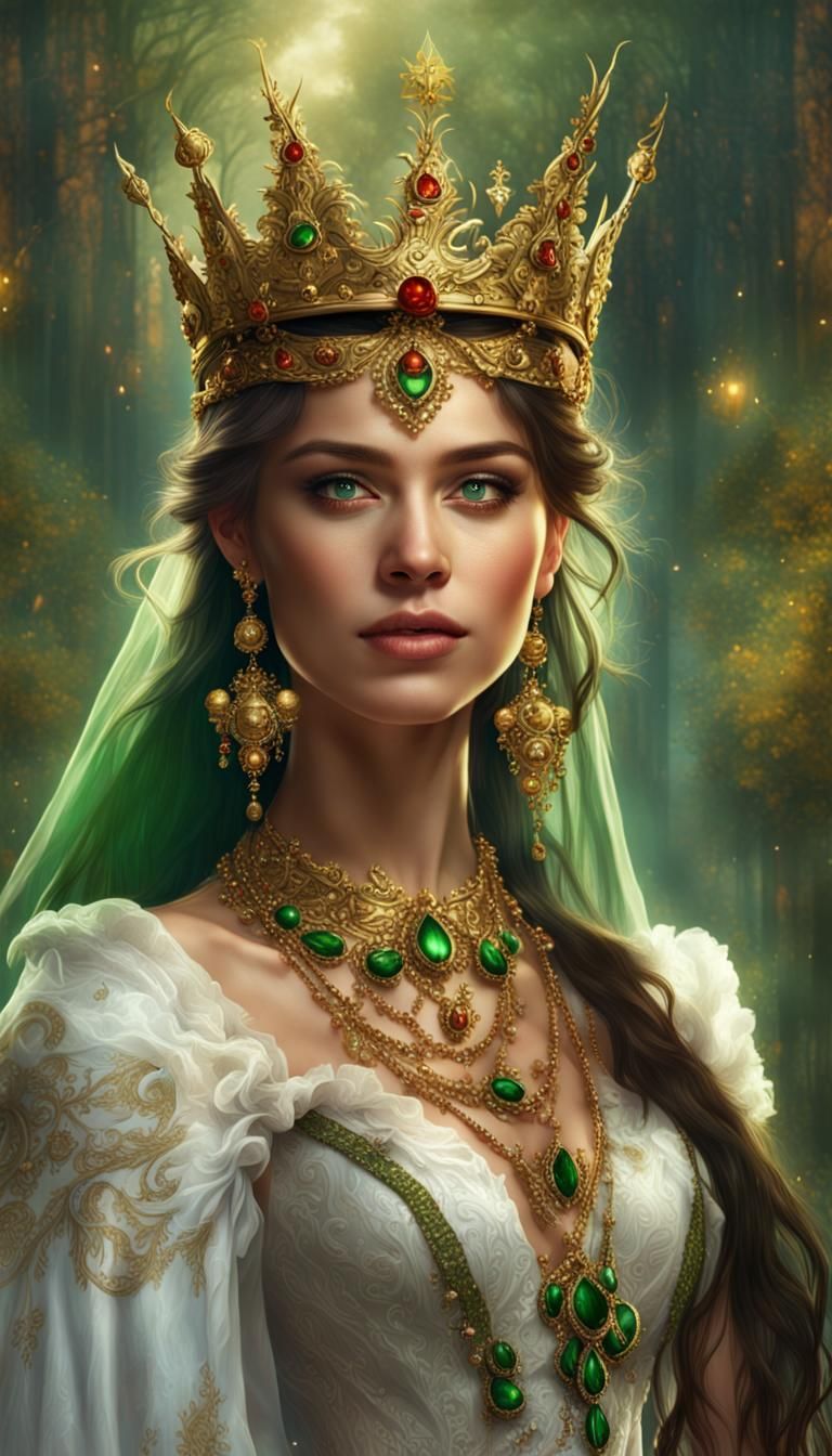 Royal Wedding of King and Bulgarian Nymph in Fantasy Art