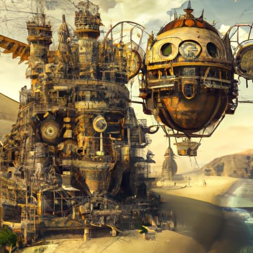 Steampunk Sand Castle