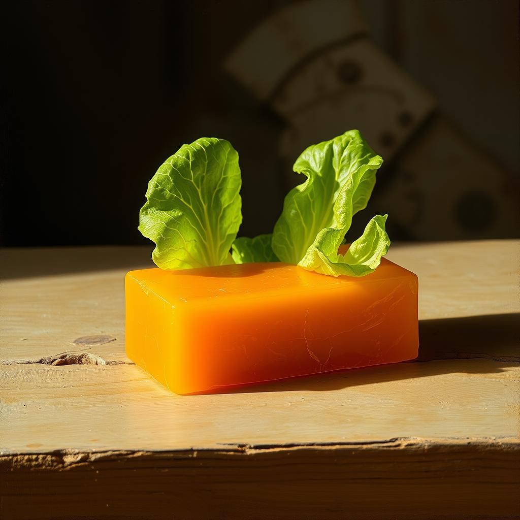 This unreflective substance is orange bar. It is very light....