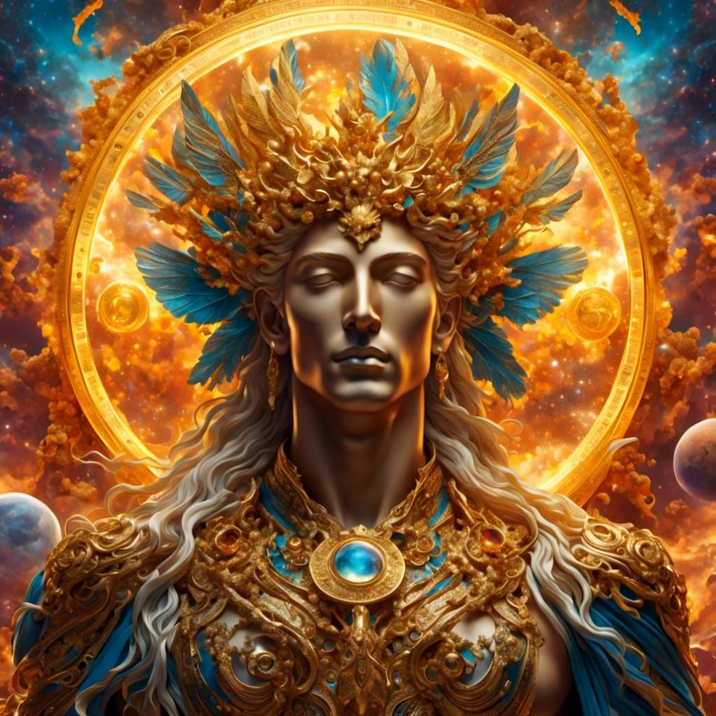 Hyperrealistic Apollo: God of the Sun