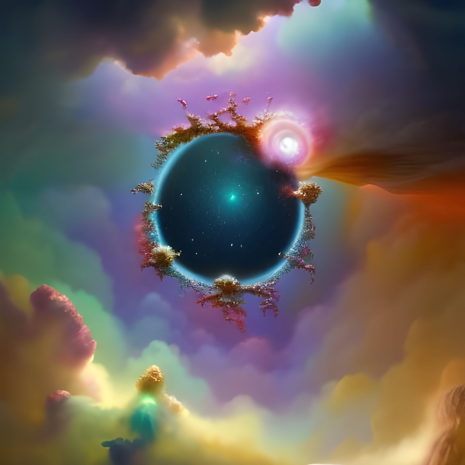 Supernova Nebula in Crystal Ball: Digital Art