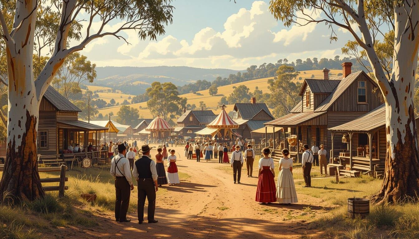 Australian Rural Fair in the 19th Century