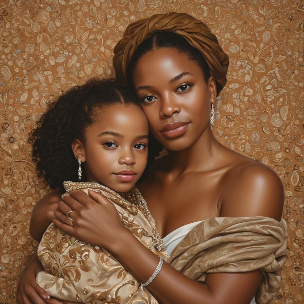 Tender Embrace: Portrait of Mother and Child