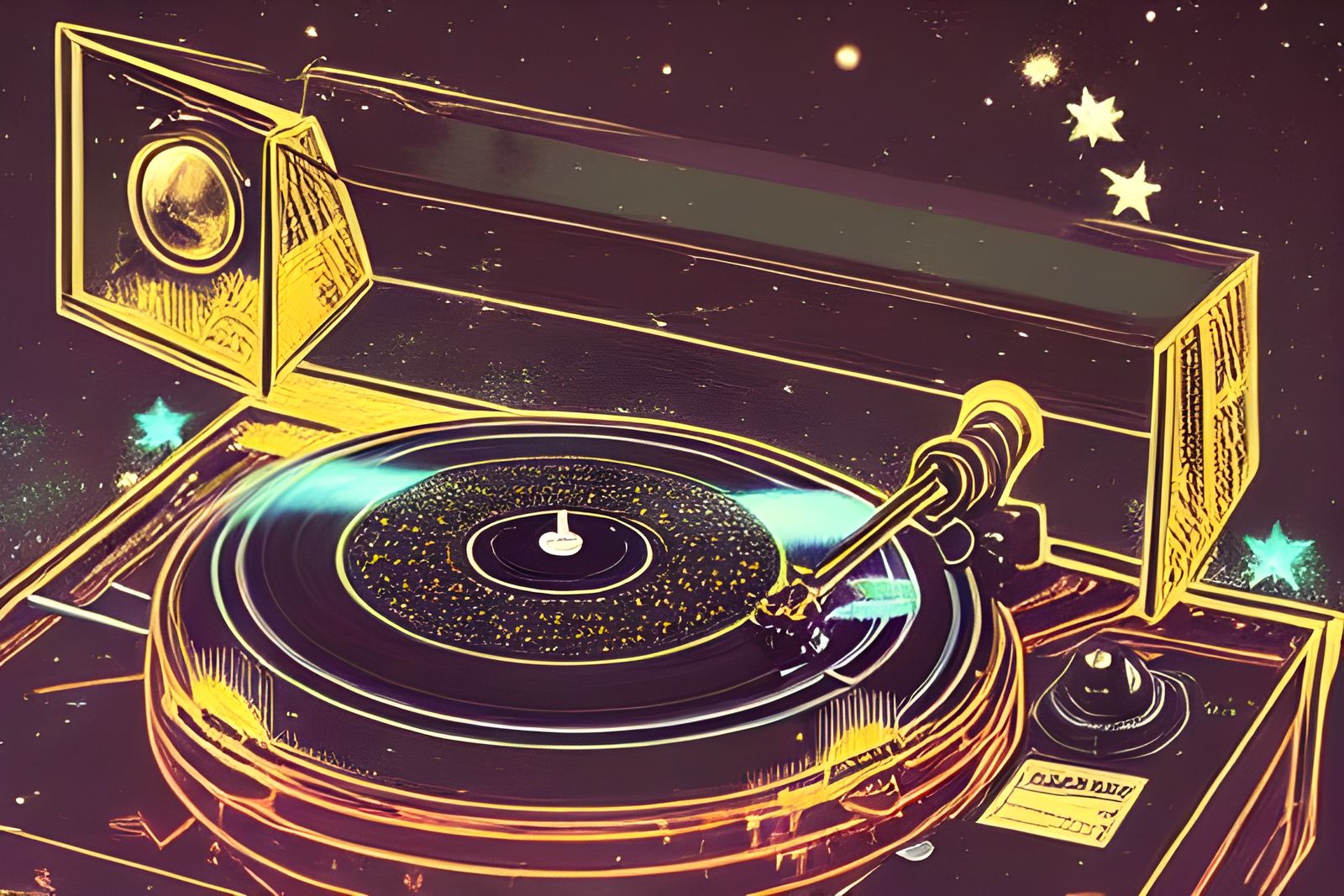 Stellar Record Player: Long Exposure Album Art