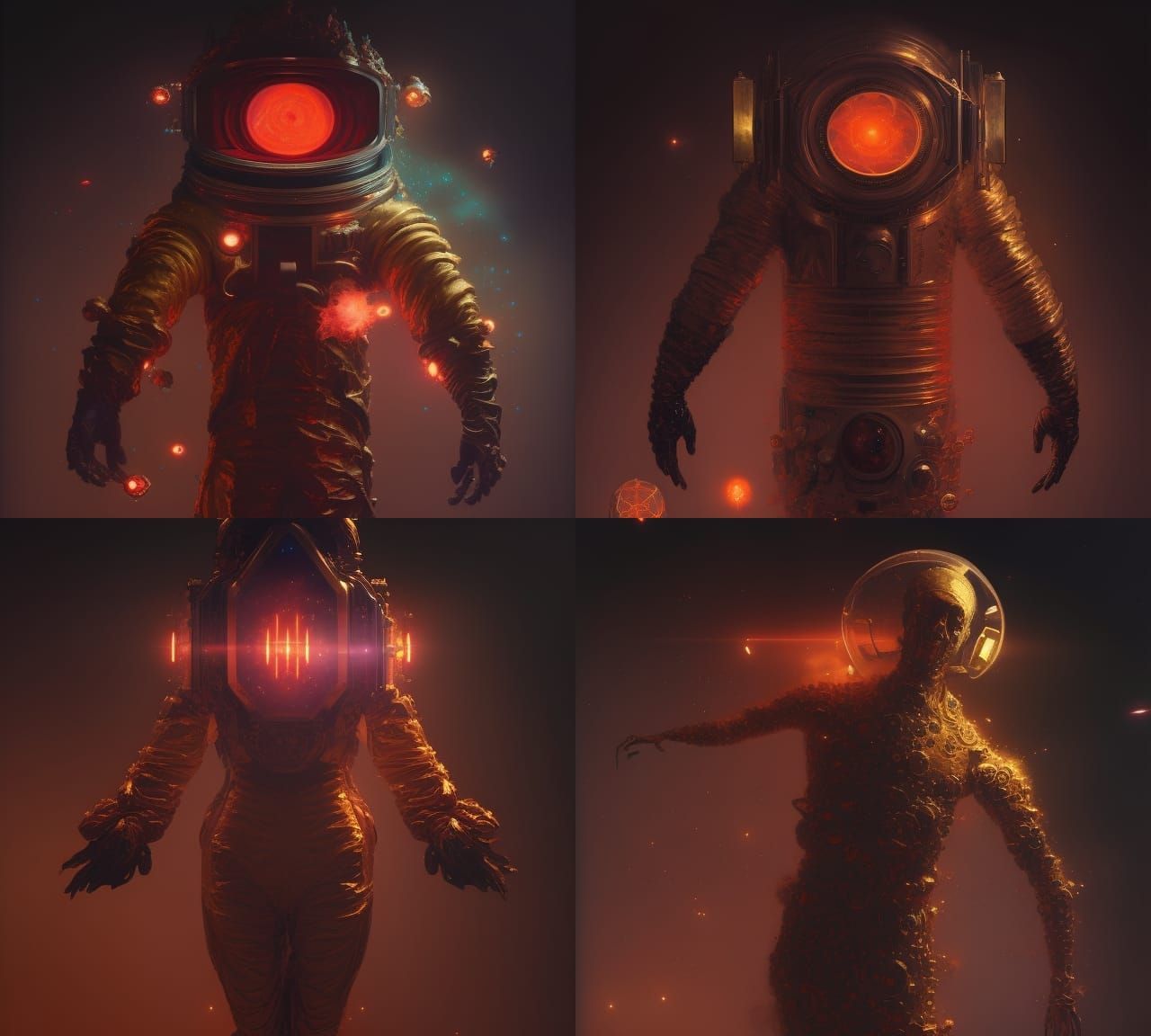 Ornate Space Emperor Portrait in Cyberpunk Style