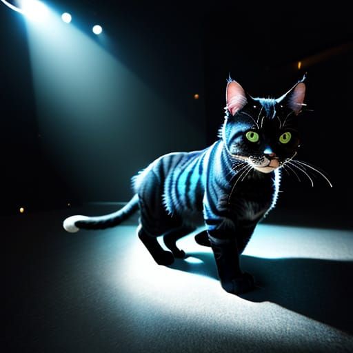 Funny Cat Blooper: Knocking Over Camera in Spotlight