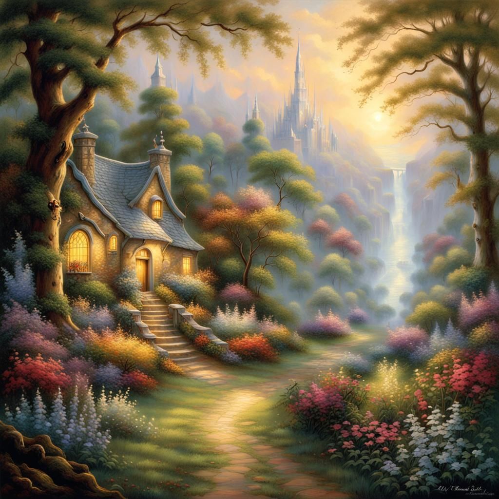 Isabella Enters Secret Forest in Ethereal Fantasy Art