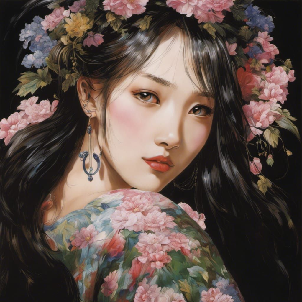 Anime Portrait of a Beautiful Girl