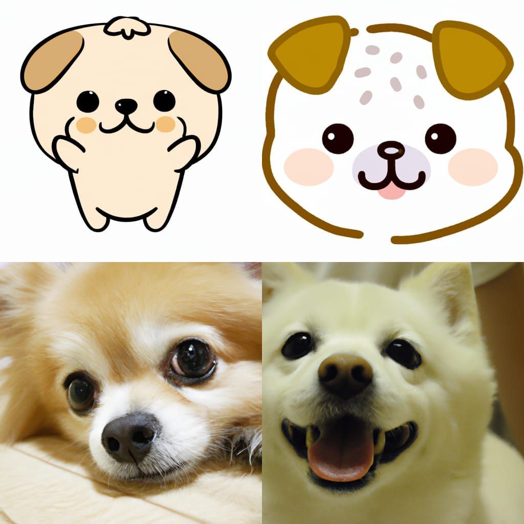 Cute Kawaii Style Dog Illustration