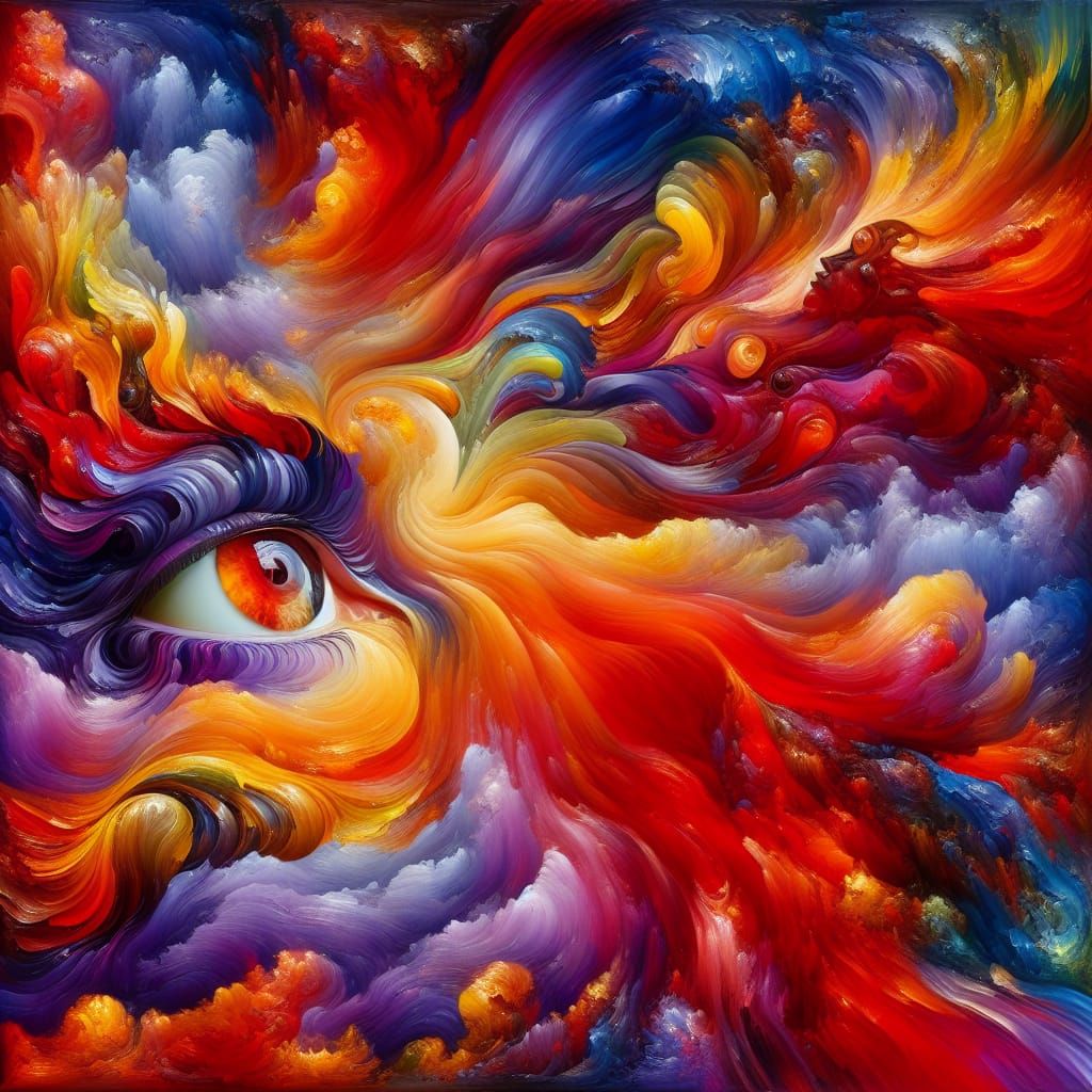 Dreamer's Surreal Perspective in Oil Painting