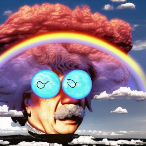 Cloud Portrait of Albert Einstein