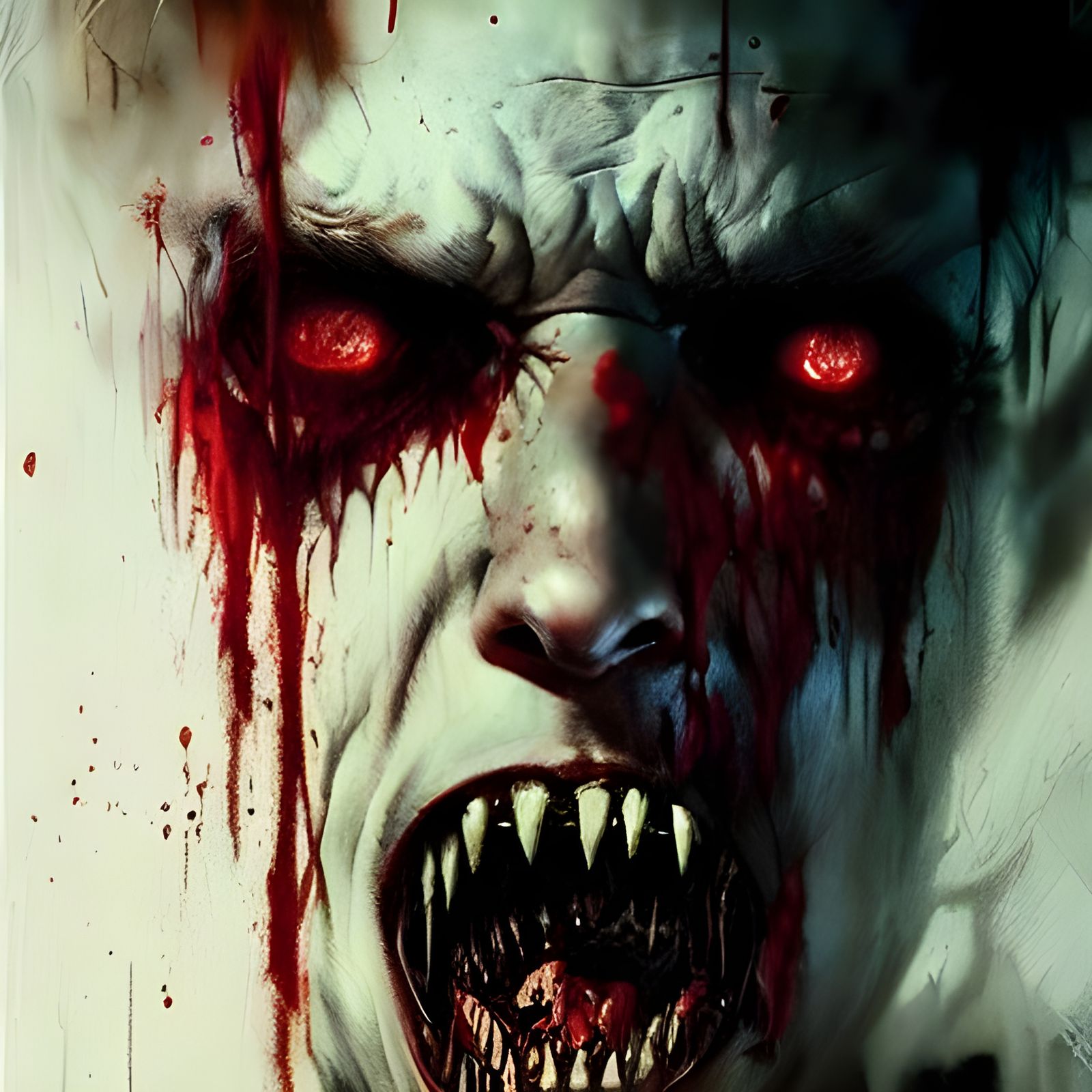 Hyperrealistic Portrait of a Mad Killer in Horror Style