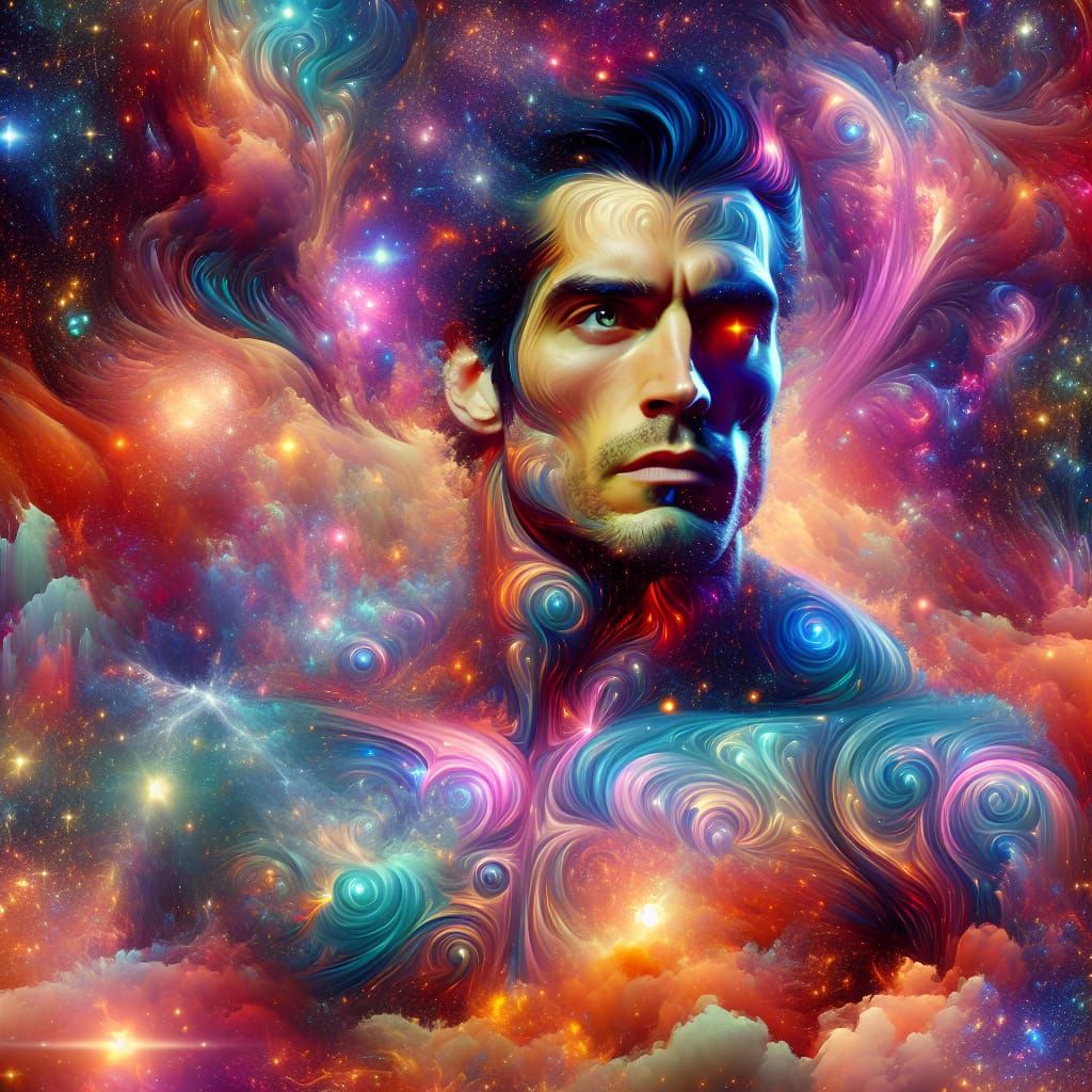 Psychedelic Cosmos: A Digital Matte Painting