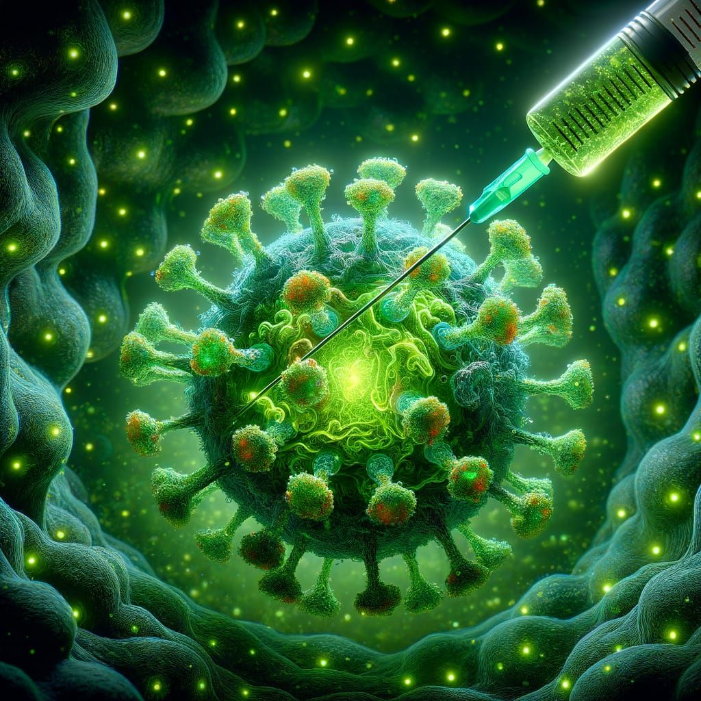 Glowing Green Liquid Triggers Virus Chain Reaction