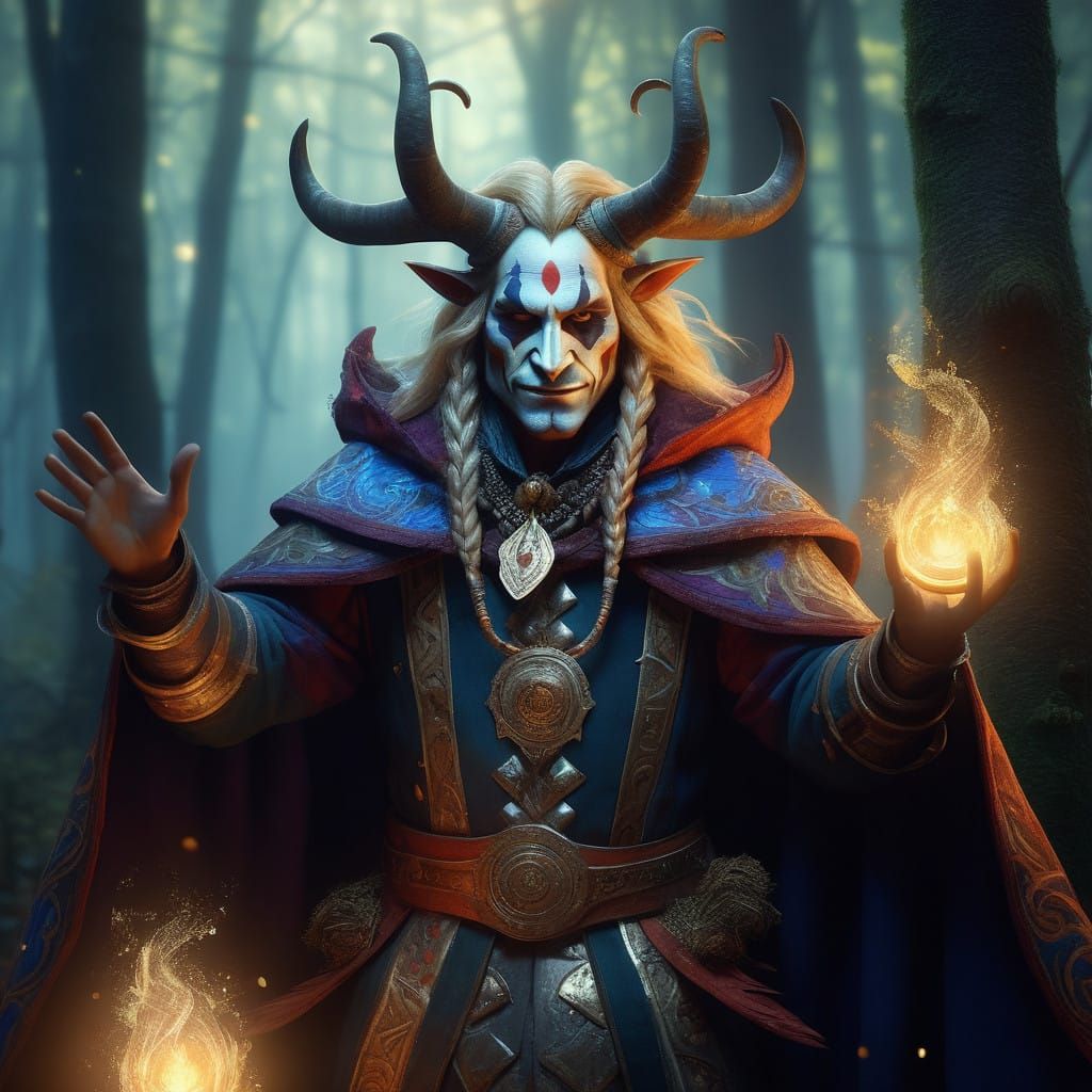 Medieval Mystic Jester in the Black Forest