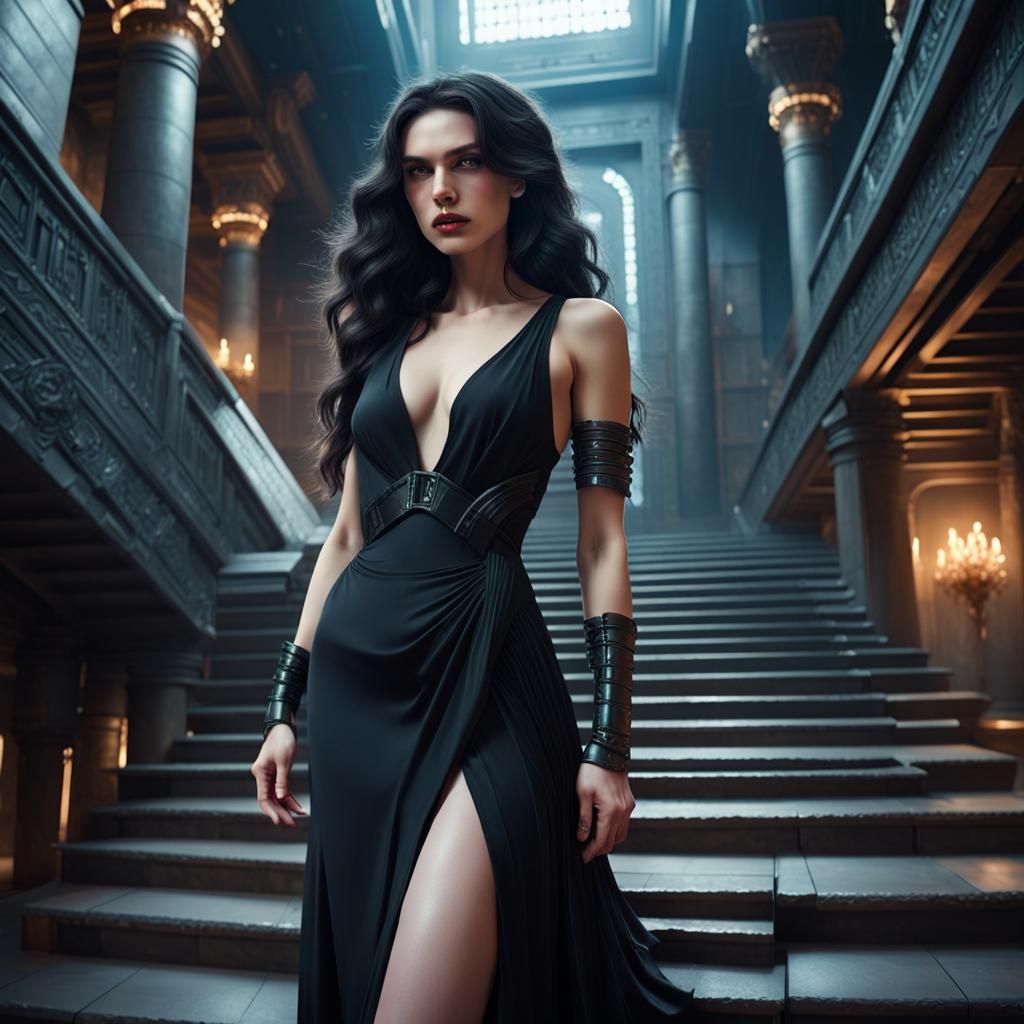 Cyberpunk Elf: Woman in Palace