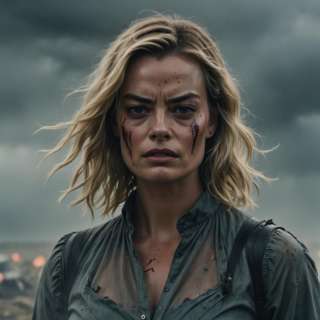 Cinematic Film Still of an Angry Woman