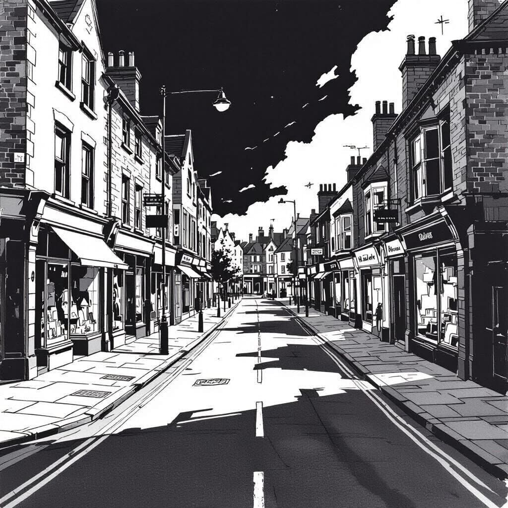 Urban Sketch of Acorn Road in Jesmond