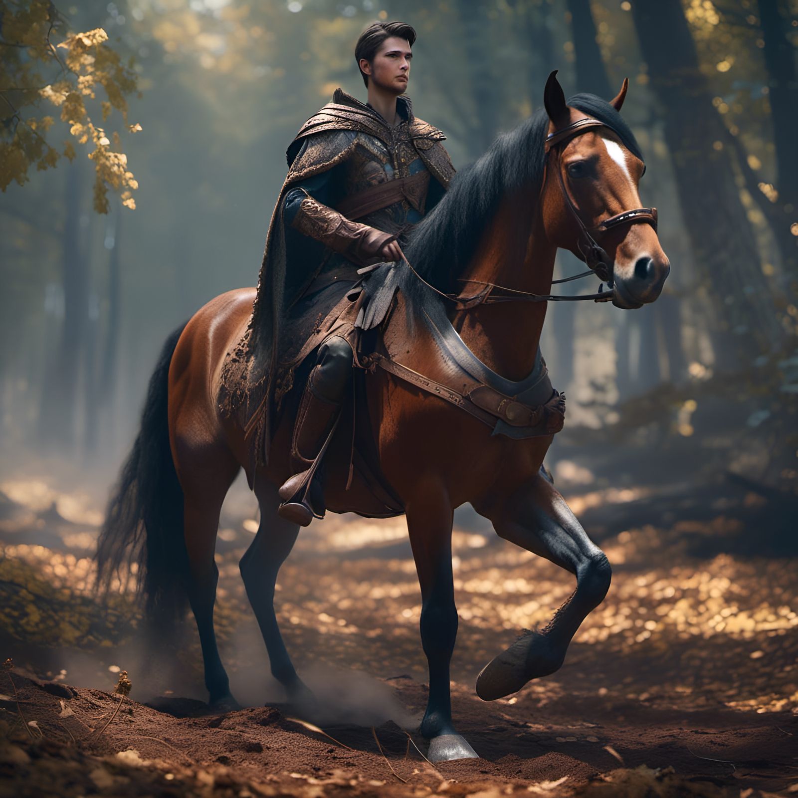 William Knifeman and Horse: 3D Game Cinematic Portrait