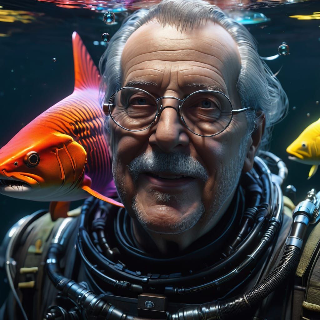 frank and his talking fish moby