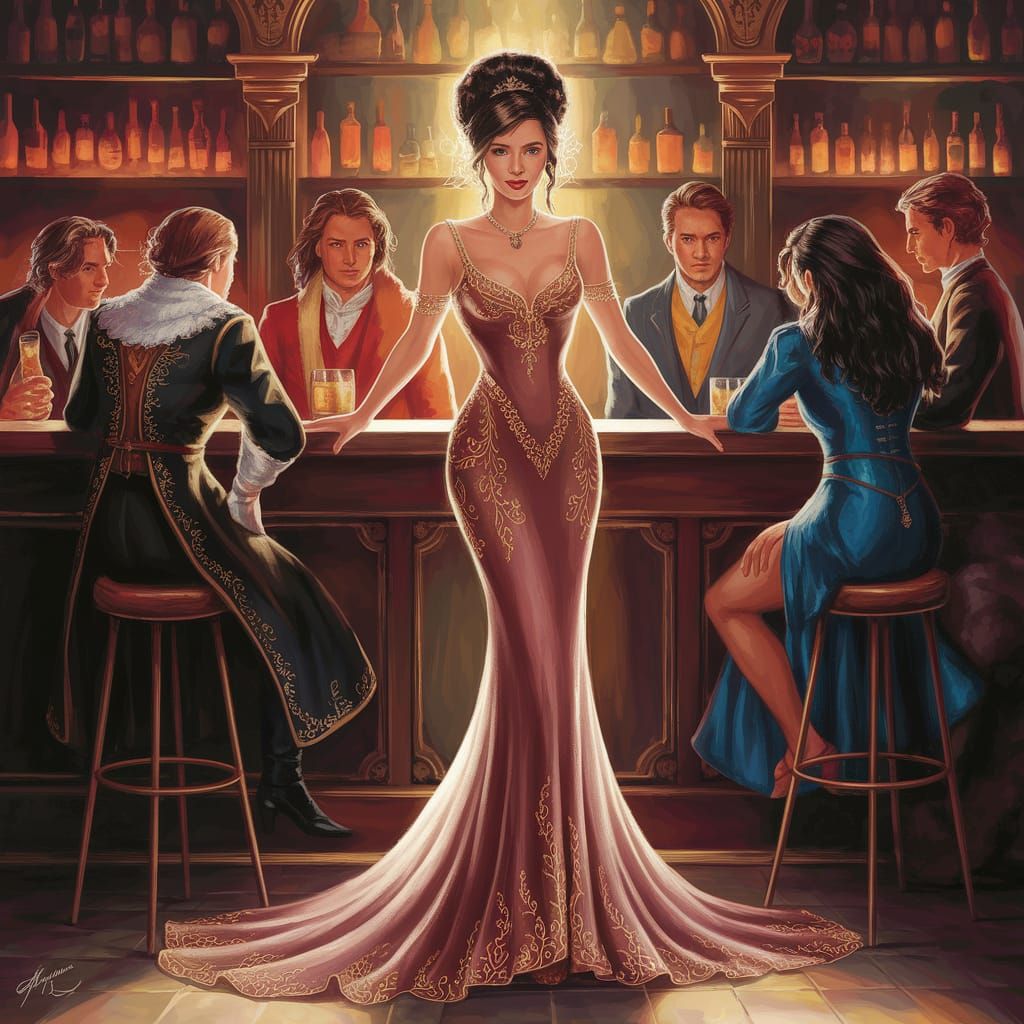 Enigmatic Fantasy Portrait of a Sultry Femme Fatale