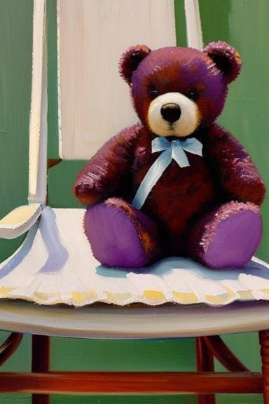 Cute purple Teddy Bear.