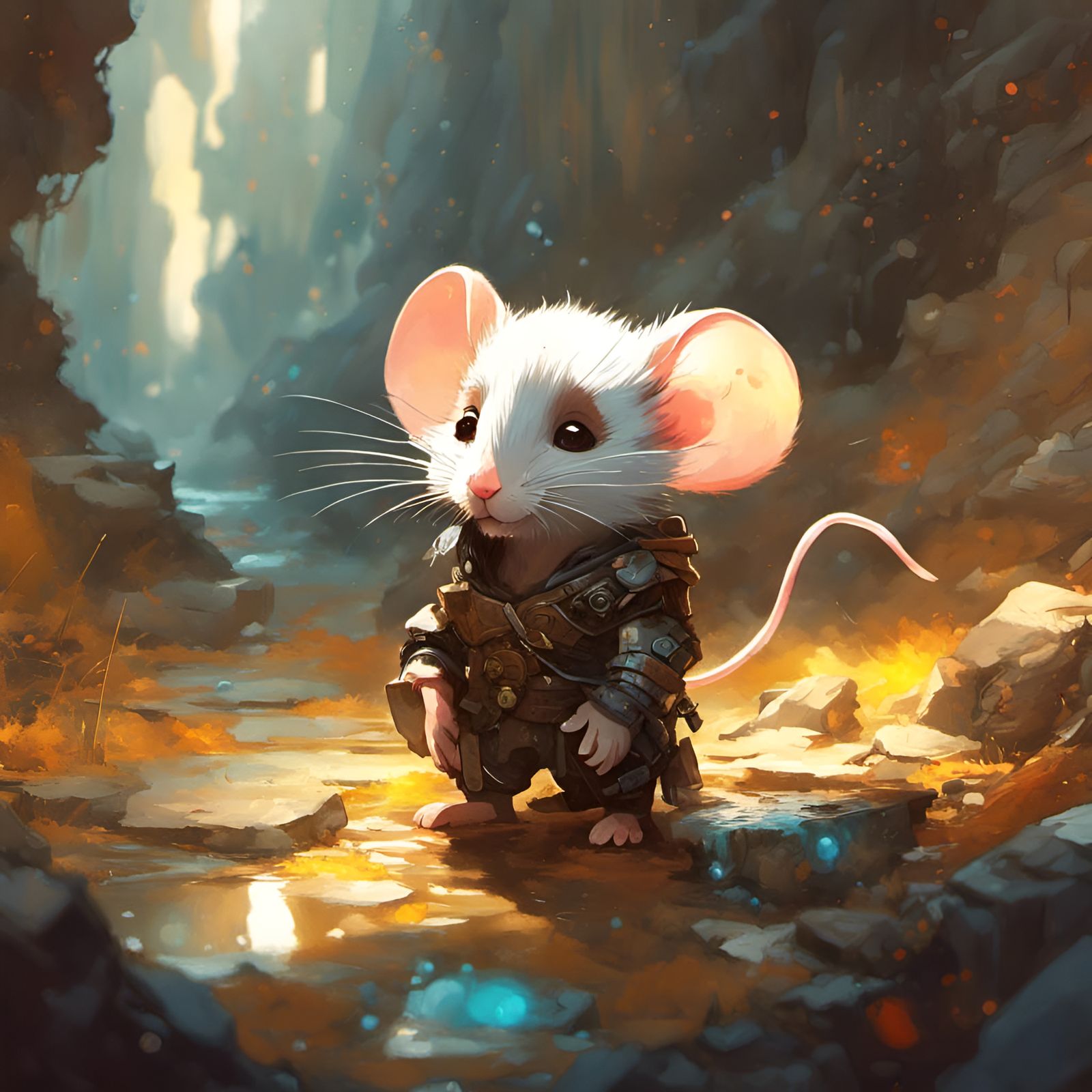Muscular Mouse in the Style of Digital Art