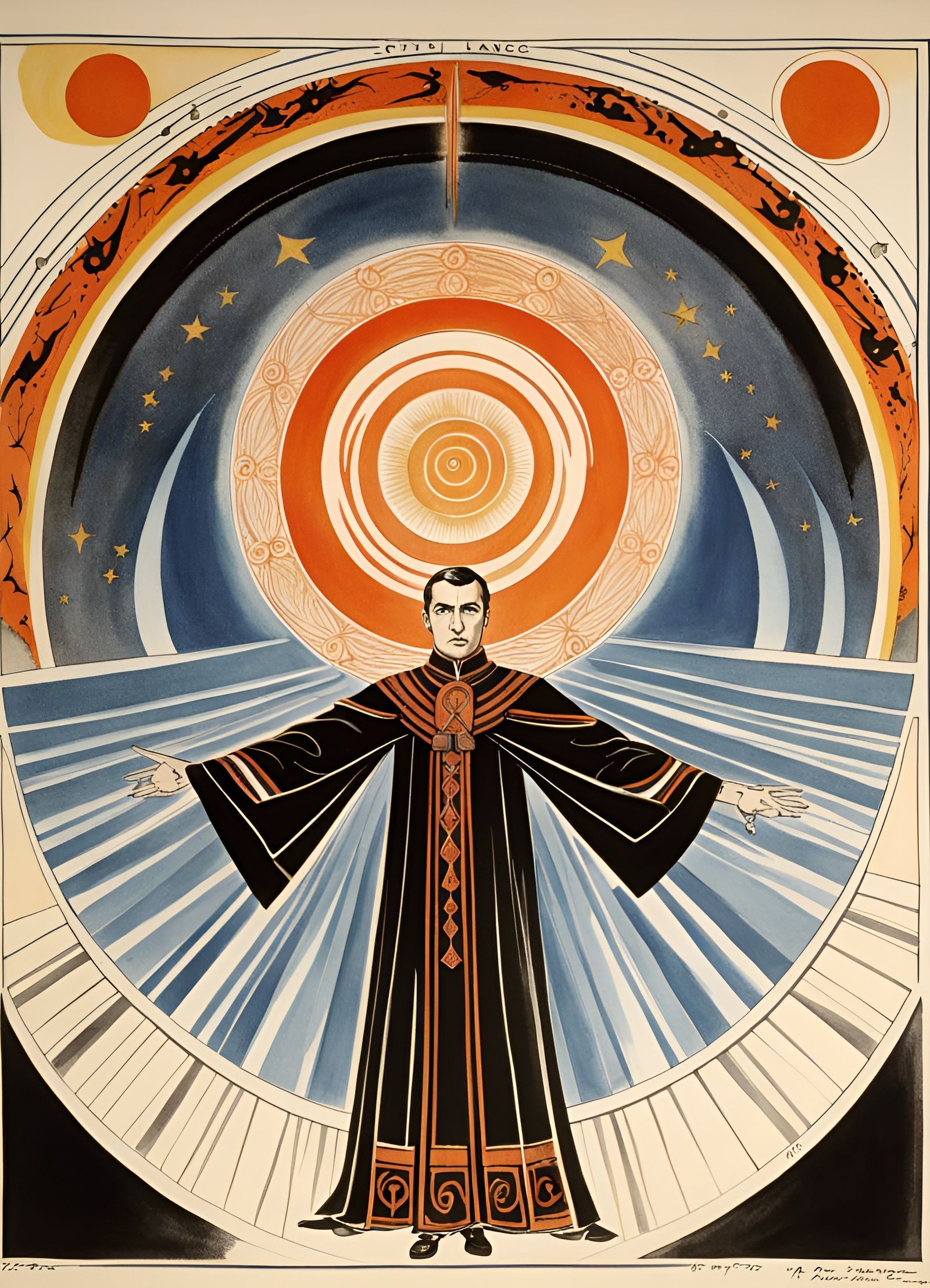 Art Deco Sith Lord Shoots Force Lightning