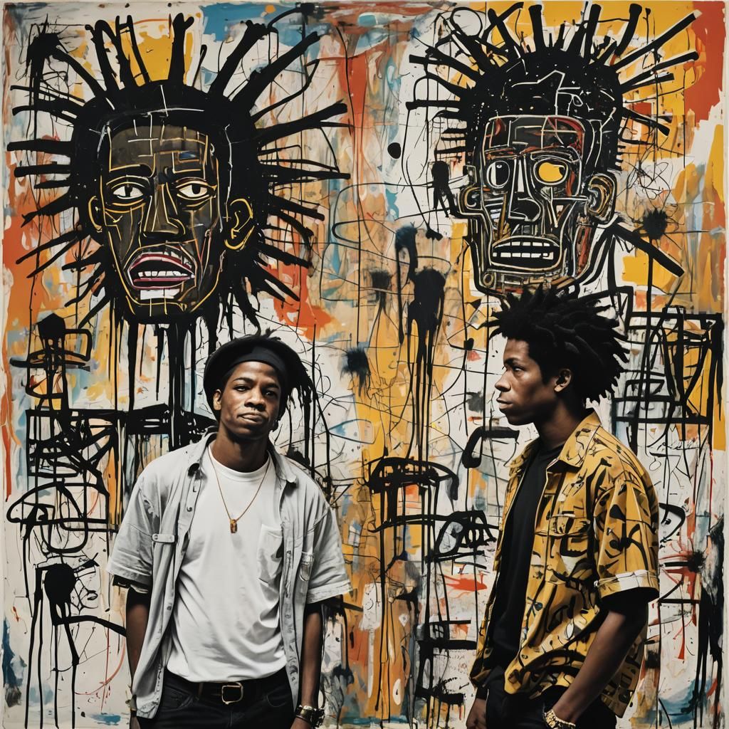 Abstract Expressionism: Pollock and Basquiat Fusion