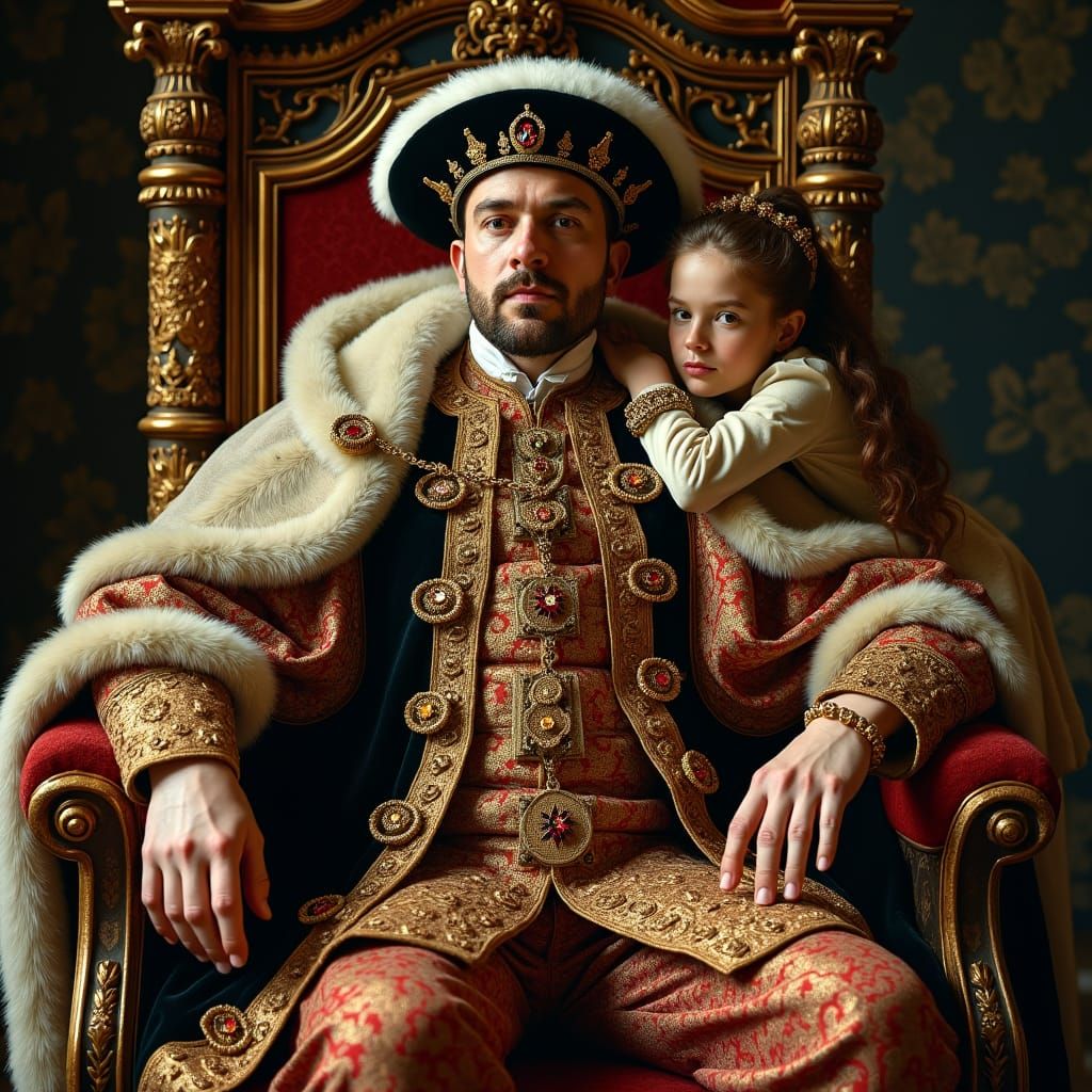 King Henry VIII and Anne Boleyn in Baroque Style