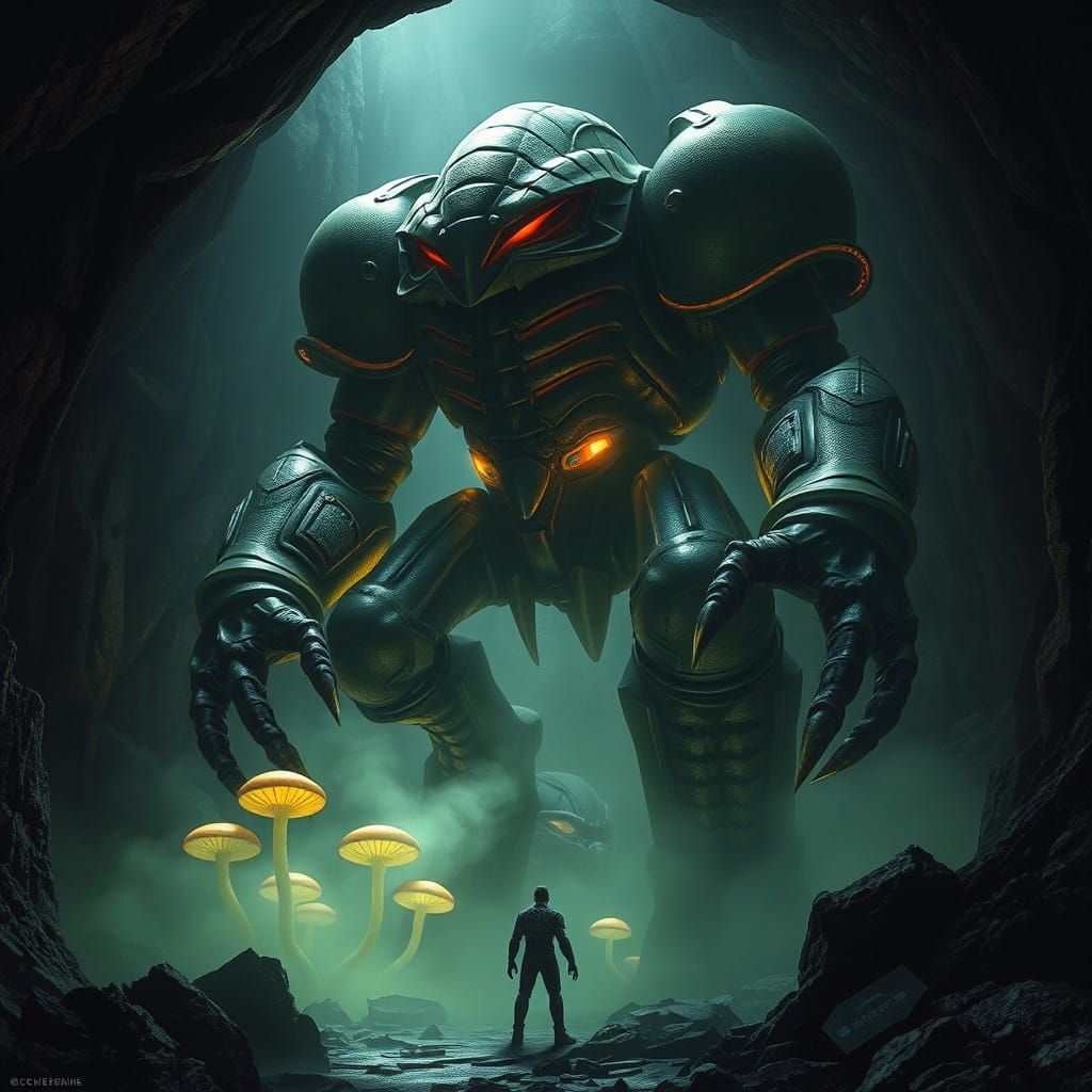 Gigantic Kraid Dominates Dark, Eerie Caverns in Cyberpunk St...