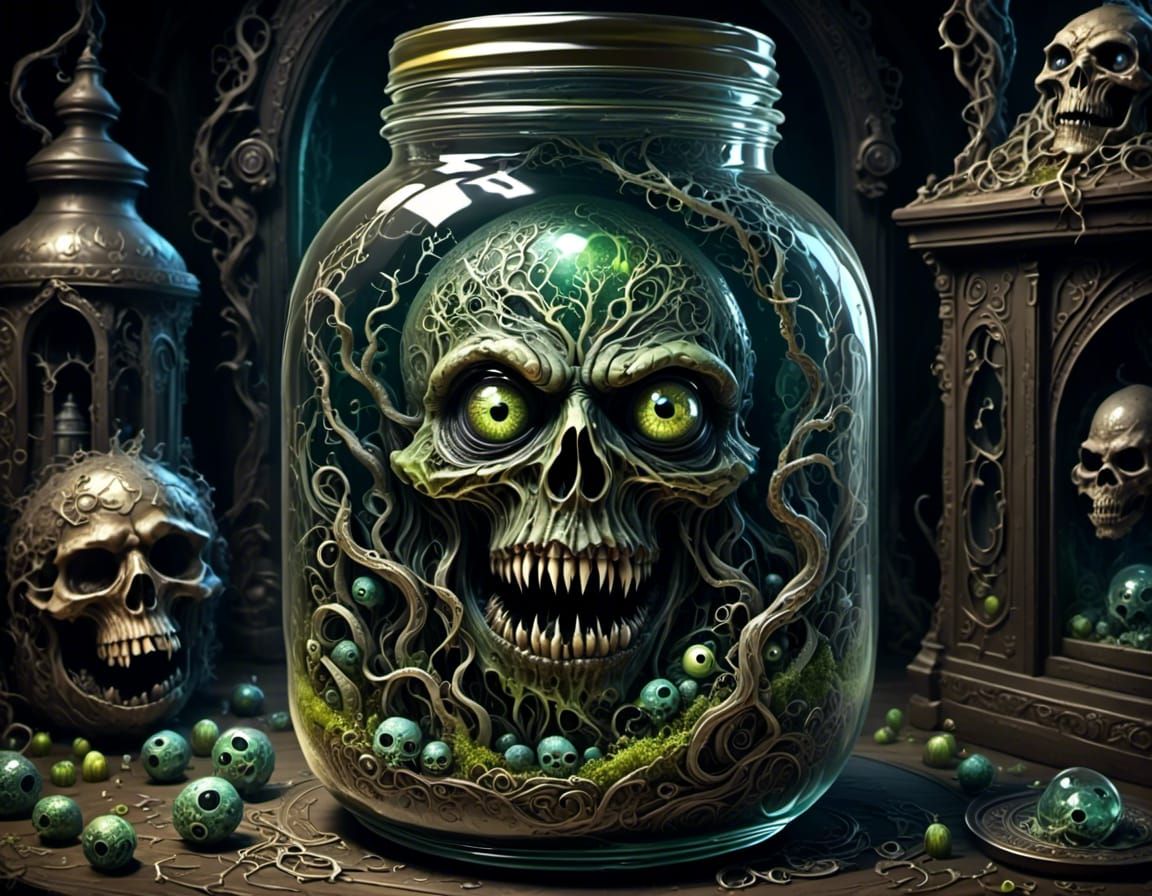 jugged dead man's head