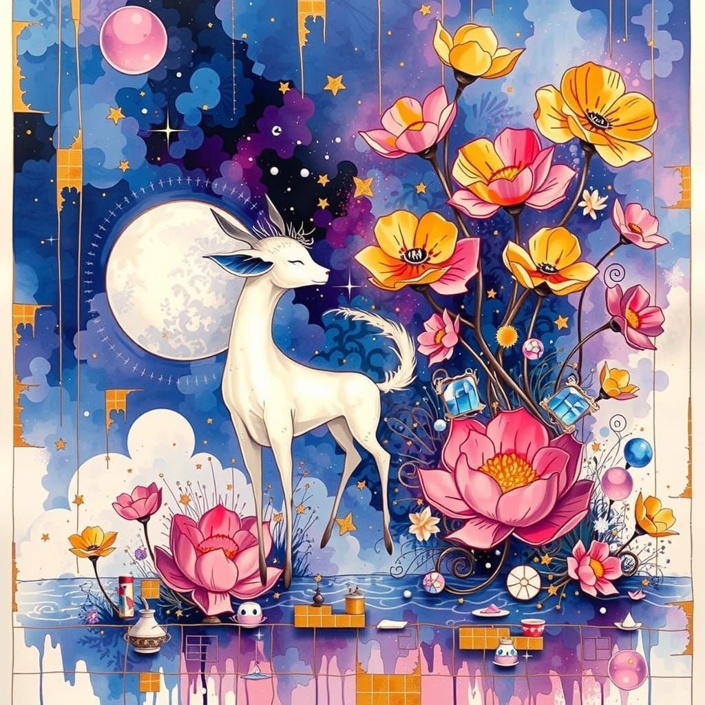 Surreal Virtual World in Abstract Romanticism Style