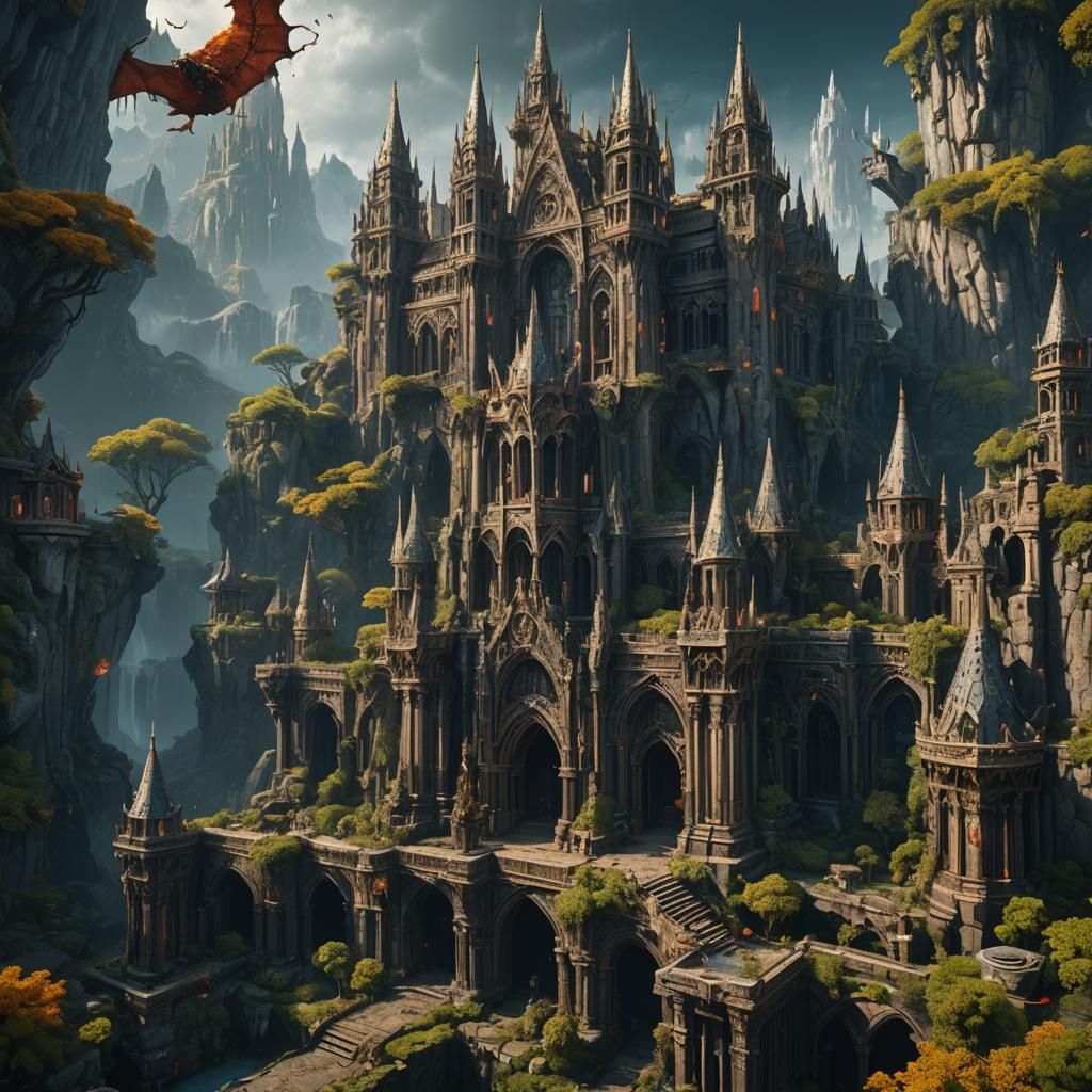 Detailed Matte Painting of a Demon King