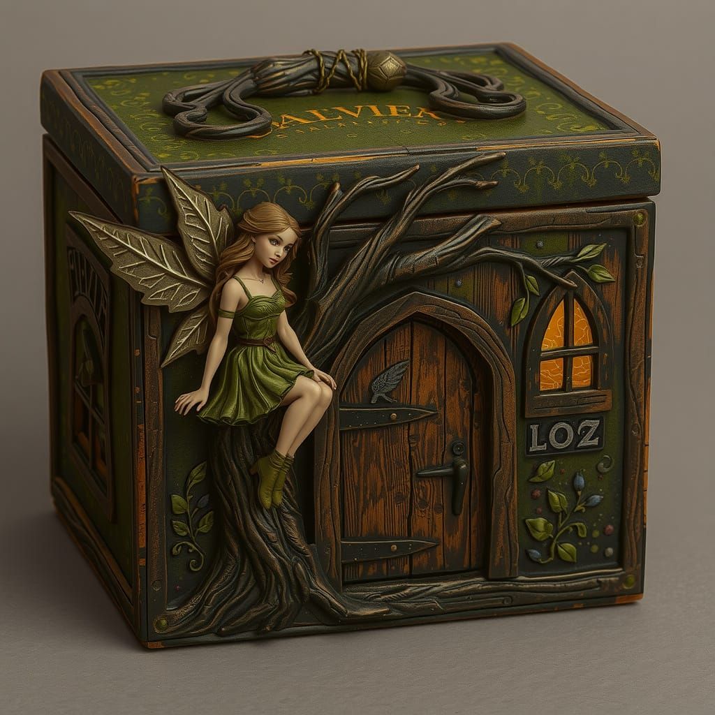 Fairy Tree House Gift Box: Hyperrealistic HDR Render