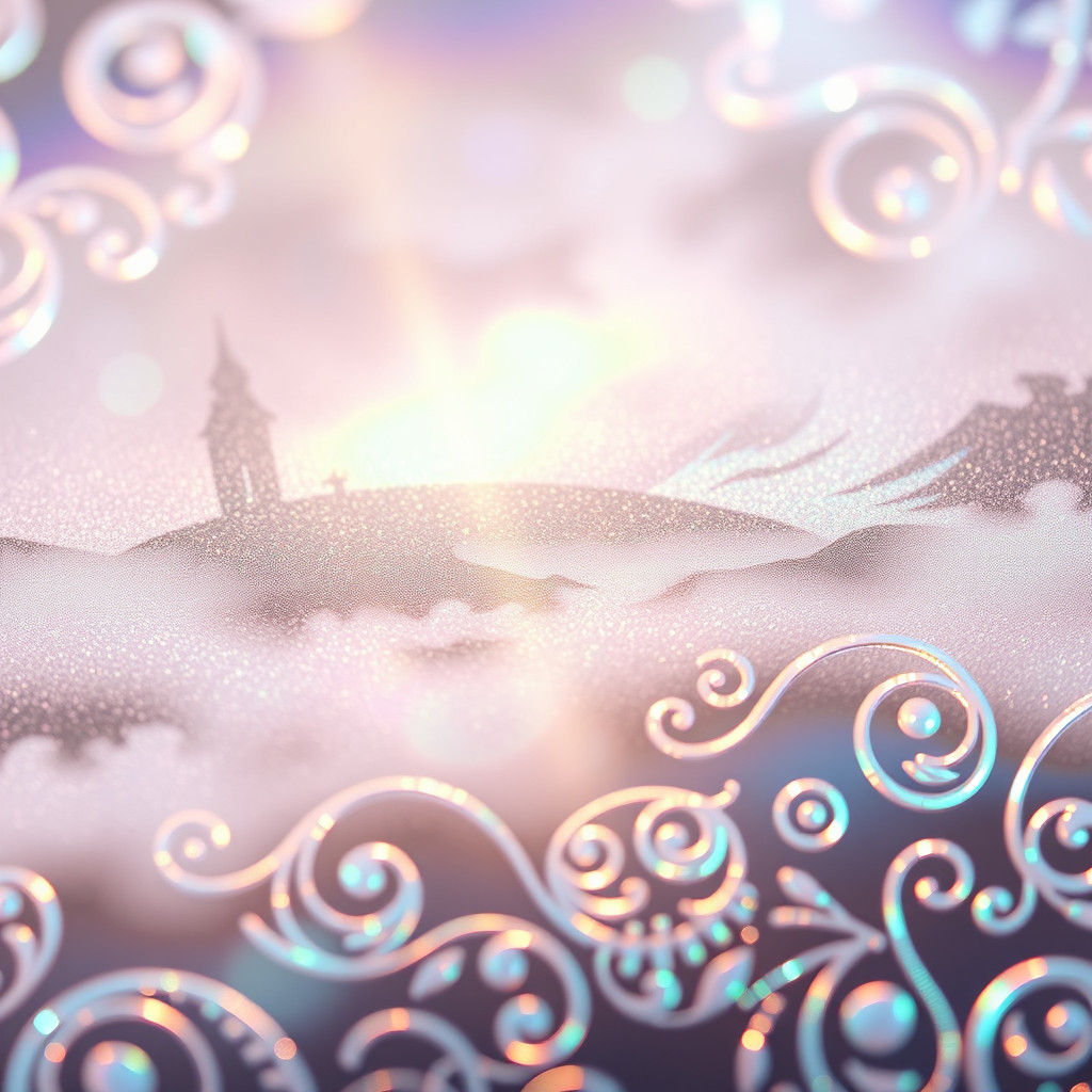 Holographic Sticker Reflecting Light in Dreamy Style