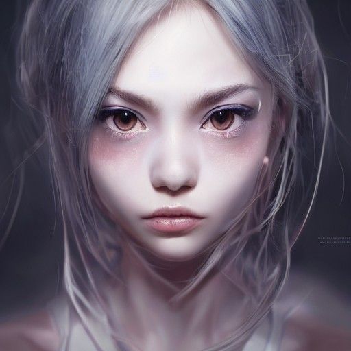 Beautiful Girl Portrait in Hyperdetailed Matte Painting