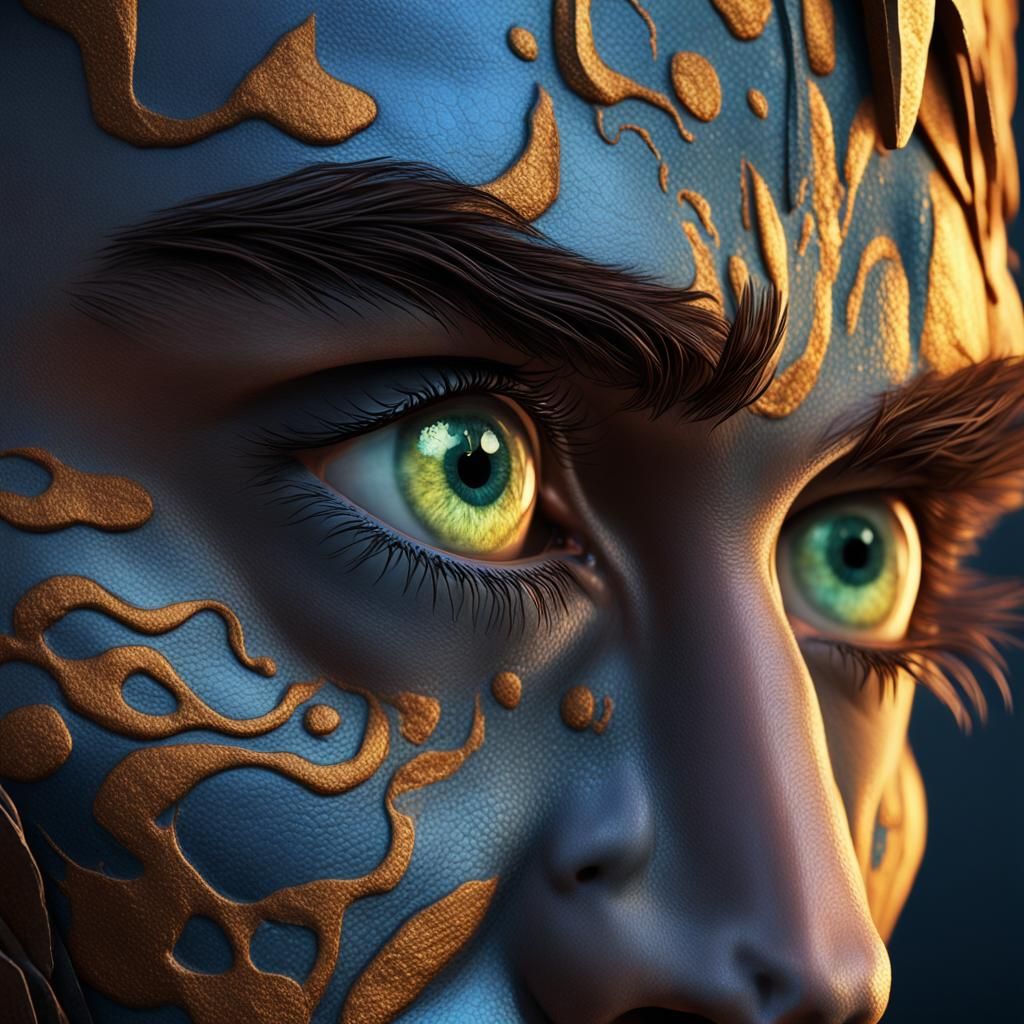 David Tennant Eye Close-up: Detailed Matte Painting