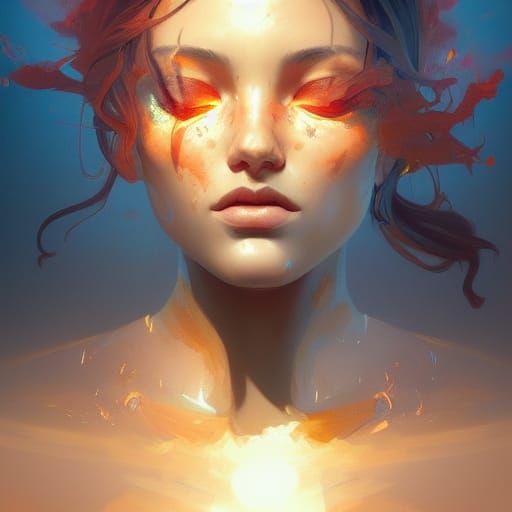 Hyperdetailed Sun Portrait in Volumetric Lighting