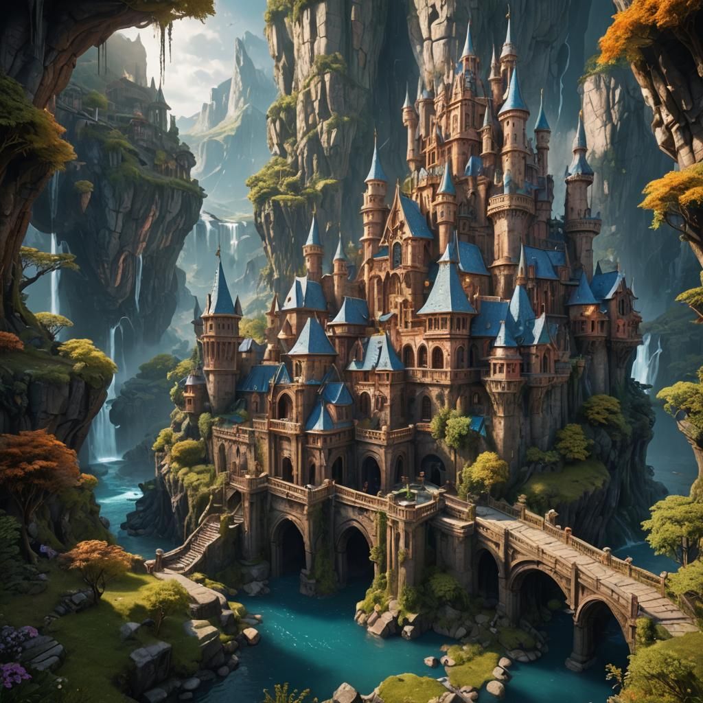 Fantastical Matte Painting with Intricate Details