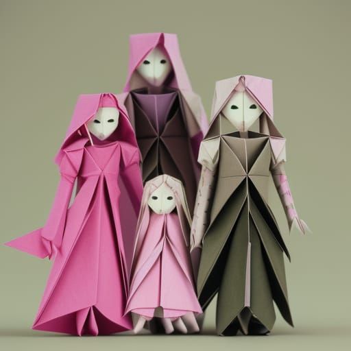 Origami Family on a Dungeon Hunt