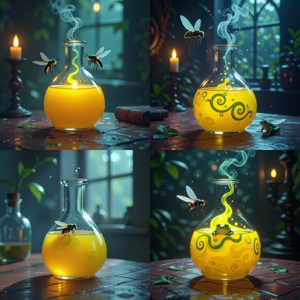 Fantasy Potion Transformation: Fly to Toad