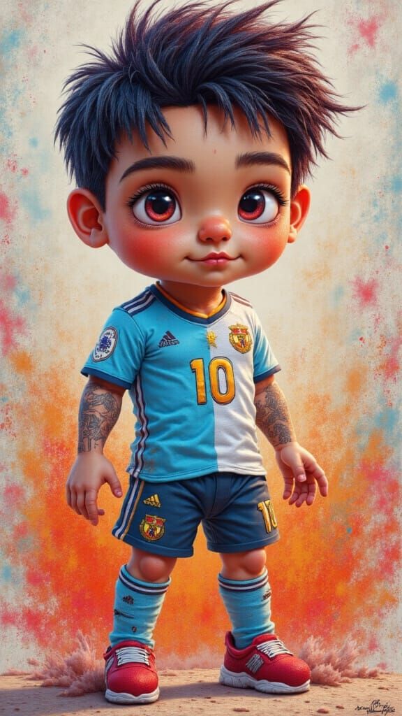 Lionel Messi Plushie Art in Takashi Murakami Style
