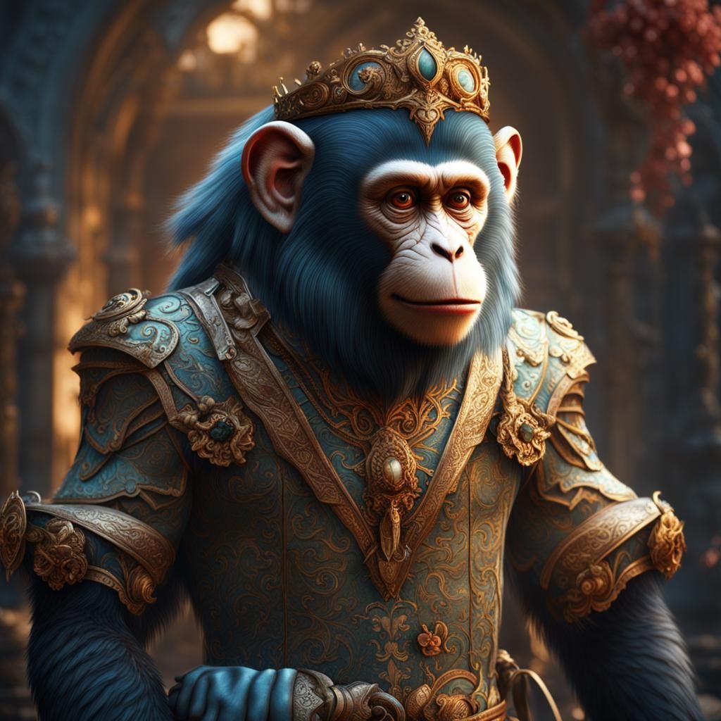 Monkey in Dress: Detailed Matte Painting