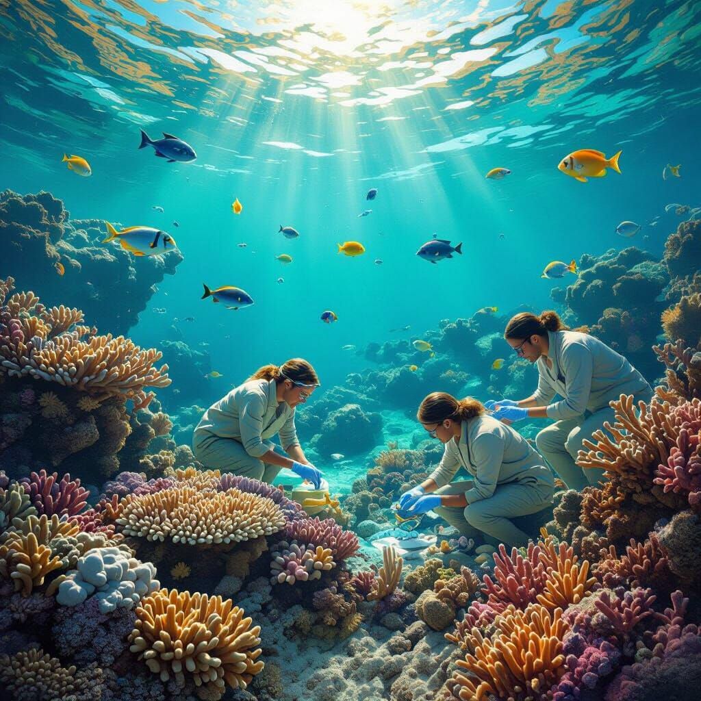 Marine Conservationists Protect Vibrant Coral Reef Ecosystem