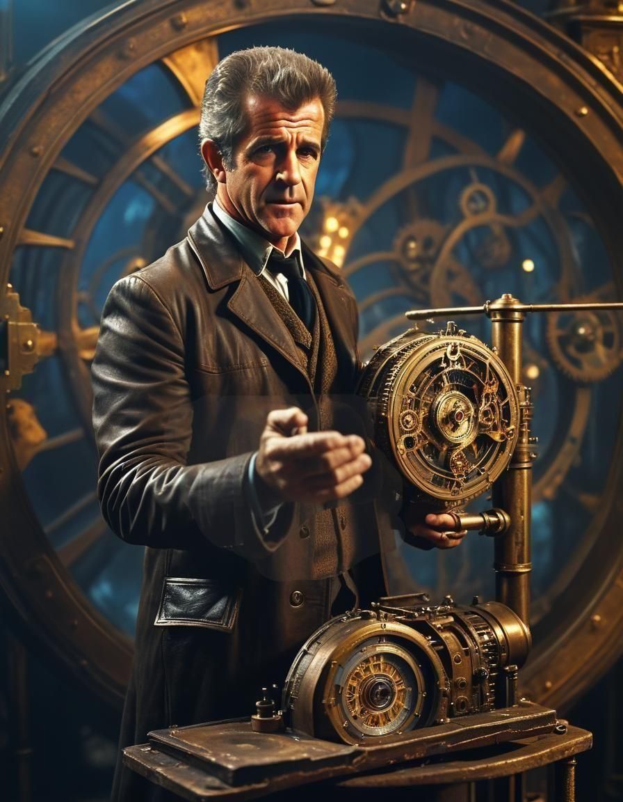 Mel Gibson as Dr. Who: AI Generated Portrait
