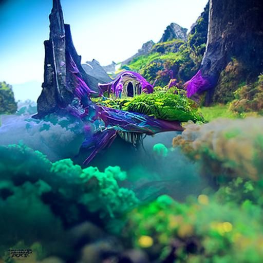 Fantastical Dreamscape in Detailed Matte Painting