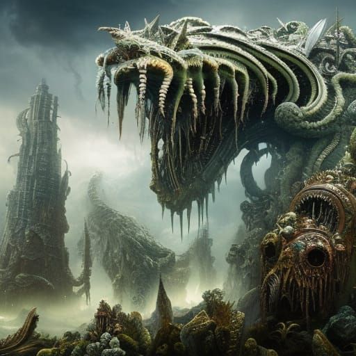 Cthulhu Monster in Jar: Streetwear Horror Art